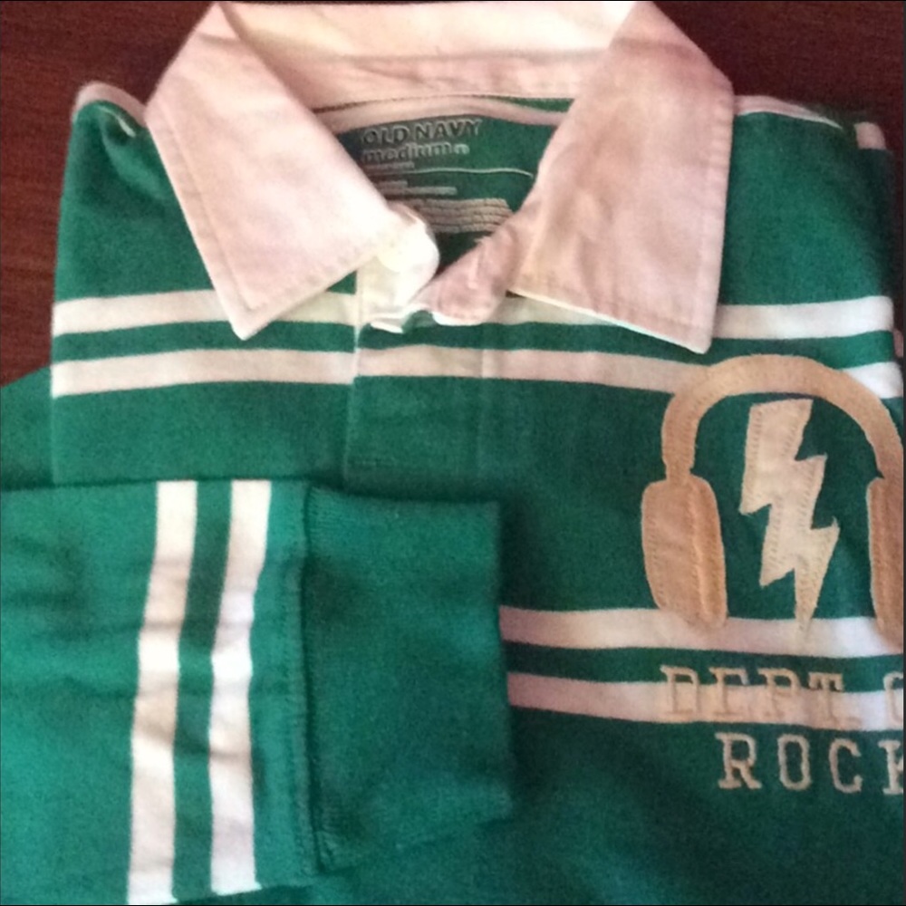 Boys Old Nave rugby shirt size medium 8